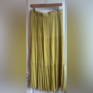 Haute Monde Mustard Maxi Skirt